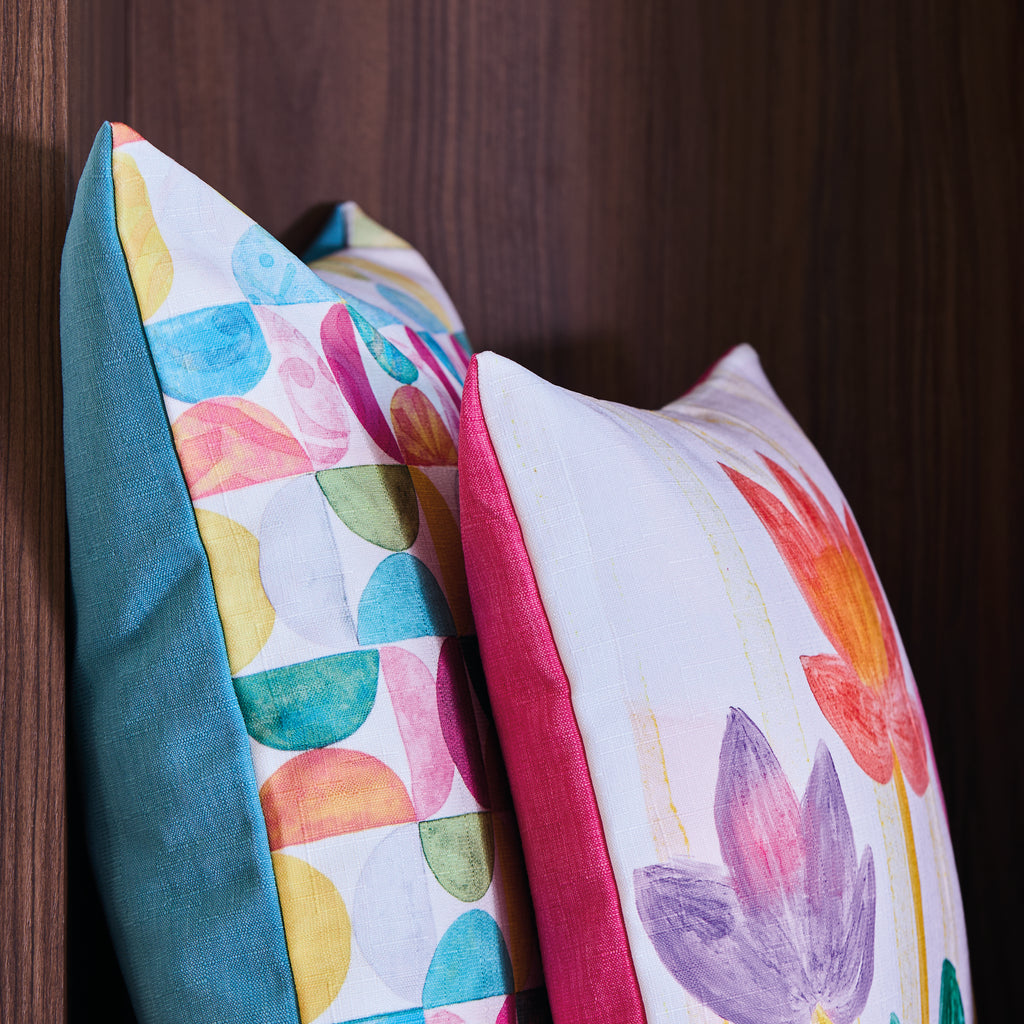 I cuscini decorativi della collezione Petali di luce