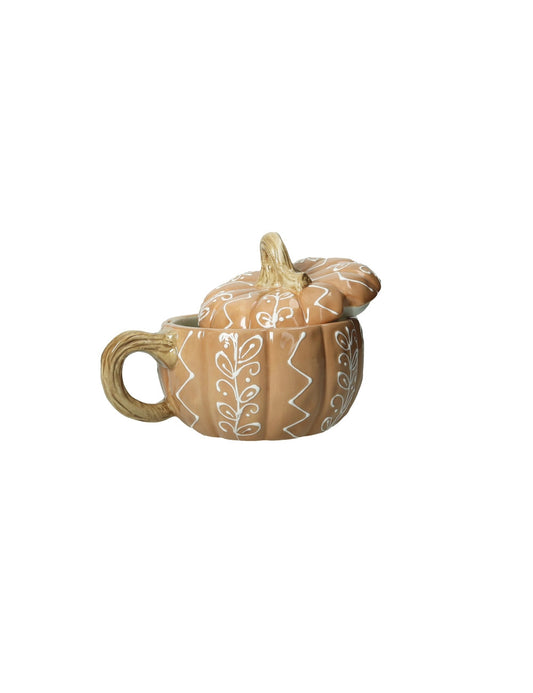 Tazza Zucca arancio con tappo